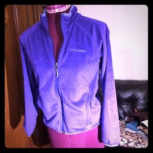 Columbia plum zip front fleece